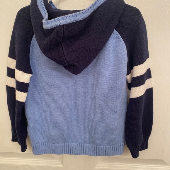Tommy Hilfiger Blue Knit Zip Up Hooded Sweater 3T - Picture 2 of 2